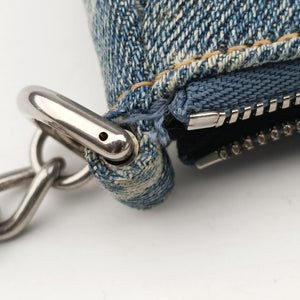 Pre-owned Balenciaga Le Cagole mini Blue denim shoulderbag | stylenewstar