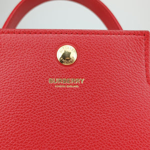 Pre-owned Burberry Title Red Leather handbag | stylenewstar
