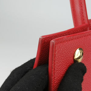 Pre-owned Burberry Title Red Leather handbag | stylenewstar