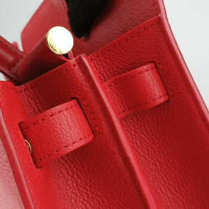 Pre-owned Burberry Title Red Leather handbag | stylenewstar