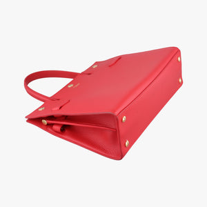 Pre-owned Burberry Title Red Leather handbag | stylenewstar