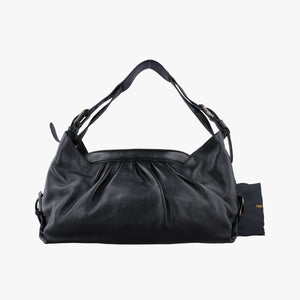 Pre-owned Fendi Toile de Cuir Black Leather 8BR579 shoulderbag | stylenewstar