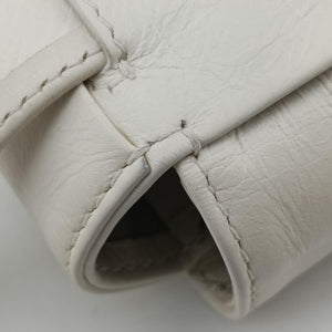 Pre-owned Bottega Veneta Padded CASSETTE White lambskin shoulderbag | stylenewstar