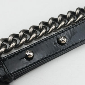 Pre-owned Chanel BOY CHANEL Black Patent leather A67946 shoulderbag | stylenewstar