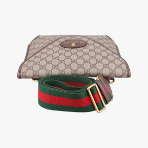 Pre-owned Gucci Neo Vintage GG Medium Messenger Beige×red×green PVC coated canvas×Leather 598604 shoulderbag | stylenewstar