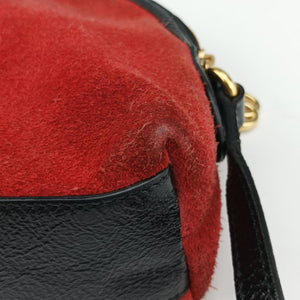 Pre-owned Gucci Ophidia Red×black Suede×leather 499621 shoulderbag | stylenewstar