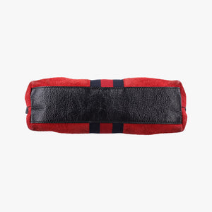 Pre-owned Gucci Ophidia Red×black Suede×leather 499621 shoulderbag | stylenewstar