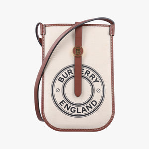 Pre-owned Burberry Anne Beige×Brown Canvas×Leather shoulderbag | stylenewstar