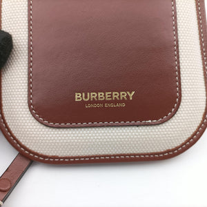 Pre-owned Burberry Anne Beige×Brown Canvas×Leather shoulderbag | stylenewstar