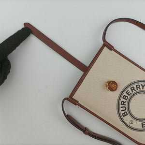 Pre-owned Burberry Anne Beige×Brown Canvas×Leather shoulderbag | stylenewstar