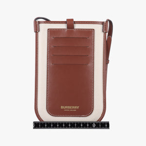 Pre-owned Burberry Anne Beige×Brown Canvas×Leather shoulderbag | stylenewstar