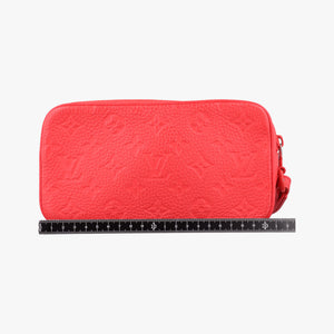 Pre-owned Louis Vuitton Pochette Volga Red Monogram Empreinte M53555 clutchbag | stylenewstar