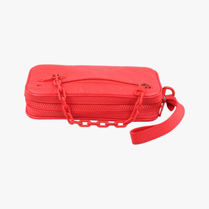 Pre-owned Louis Vuitton Pochette Volga Red Monogram Empreinte M53555 clutchbag | stylenewstar