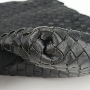 Vintage Bottega Veneta Intrecciato Black lambskin shoulderbag | stylenewstar