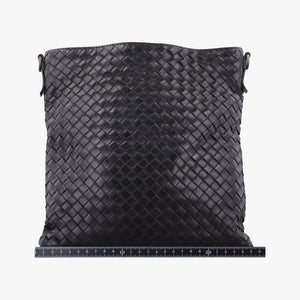 Vintage Bottega Veneta Intrecciato Black lambskin shoulderbag | stylenewstar