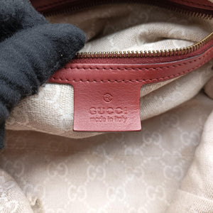 Secondhand Gucci Soft Stirrup Burgundy Leather 296856 shoulderbag | stylenewstar