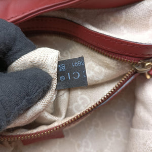 Secondhand Gucci Soft Stirrup Burgundy Leather 296856 shoulderbag | stylenewstar