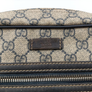 Vintage Gucci GG Supreme Messenger Beige × Navy PVC coated canvas×leather 201448 shoulderbag | stylenewstar