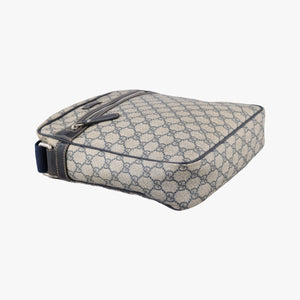 Vintage Gucci GG Supreme Messenger Beige × Navy PVC coated canvas×leather 201448 shoulderbag | stylenewstar
