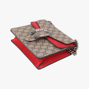 Pre-owned Gucci Dionysus beige×red PVC coated canvas × suede 421970 shoulderbag | stylenewstar