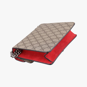 Pre-owned Gucci Dionysus beige×red PVC coated canvas × suede 421970 shoulderbag | stylenewstar
