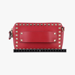 Pre-owned Valentino Rockstud Red Leather shoulderbag | stylenewstar