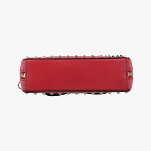 Pre-owned Valentino Rockstud Red Leather shoulderbag | stylenewstar