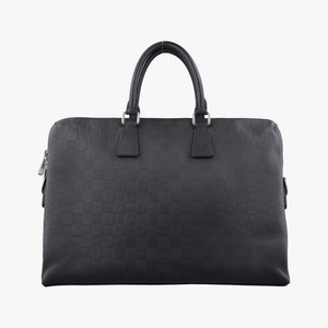 Pre-owned Louis Vuitton Porte Documents Jour Noir Damier Graphite N48224 handbag | stylenewstar