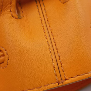 Pre-owned Fendi Mon Tresor Mini Bucket Orange mesh×Calf Leather 8BS010 shoulderbag | stylenewstar