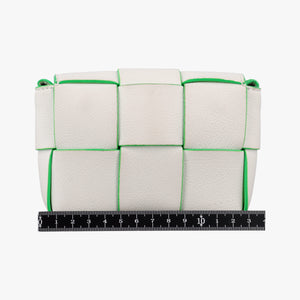 Vintage Bottega Veneta candy cassette White×green Leather shoulderbag | stylenewstar