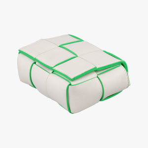 Vintage Bottega Veneta candy cassette White×green Leather shoulderbag | stylenewstar