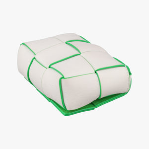 Vintage Bottega Veneta candy cassette White×green Leather shoulderbag | stylenewstar