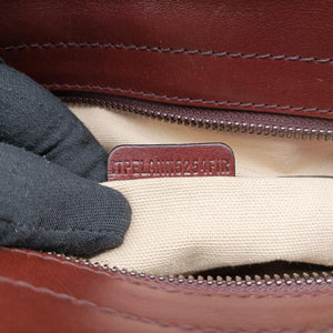 Pre-owned Burberry Beat Check Brown × Beige × Black Canvas × Leather shoulderbag | stylenewstar
