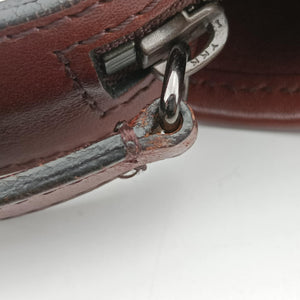 Pre-owned Burberry Beat Check Brown × Beige × Black Canvas × Leather shoulderbag | stylenewstar