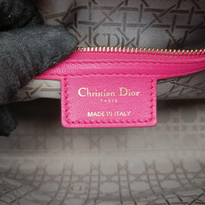 Pre-owned Christian Dior Lady Dior Rose lambskin shoulderbag | stylenewstar