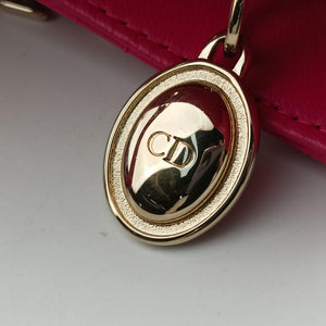 Pre-owned Christian Dior Lady Dior Rose lambskin shoulderbag | stylenewstar