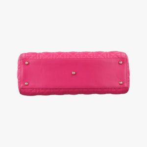 Pre-owned Christian Dior Lady Dior Rose lambskin shoulderbag | stylenewstar
