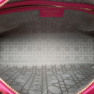Pre-owned Christian Dior Lady Dior Rose lambskin shoulderbag | stylenewstar