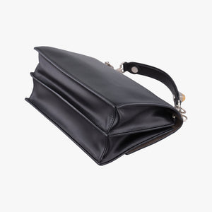 Pre-owned Fendi Monster Kan I Black Leather 8BT203 shoulderbag | stylenewstar