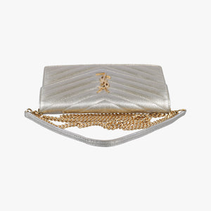Pre-owned Yves Saint Laurent MONOGRAM Golden Leather 393953 shoulderbag | stylenewstar