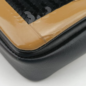 Secondhand Burberry TB structured Black × Brown Leather × Sequins shoulderbag | stylenewstar