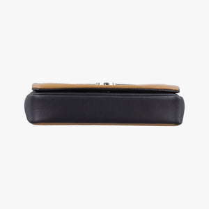 Secondhand Burberry TB structured Black × Brown Leather × Sequins shoulderbag | stylenewstar
