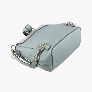 Pre-owned Chloe FAYE mini Blue Suede × leather backpack/rucksack | stylenewstar