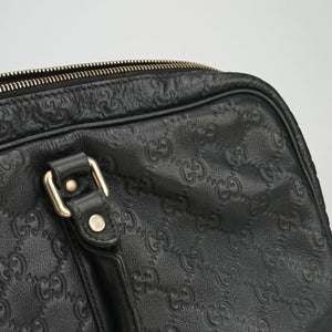 Pre-owned Gucci GG plus GG Supreme Briefcase Brown leather 201480 handbag | stylenewstar