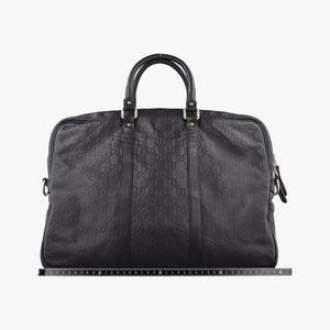 Pre-owned Gucci GG plus GG Supreme Briefcase Brown leather 201480 handbag | stylenewstar