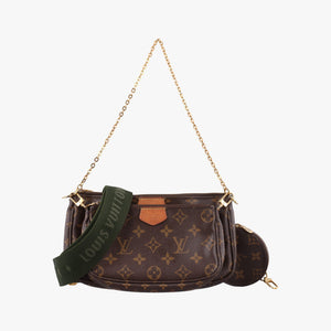Pre-owned Louis Vuitton Multi Pochette Accessoir brown×khaki Monogram Canvas M44813 shoulderbag | stylenewstar