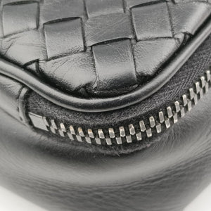 Pre-owned Bottega Veneta Intrecciato Black lambskin shoulderbag | stylenewstar