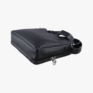 Pre-owned Bottega Veneta Intrecciato Black lambskin shoulderbag | stylenewstar