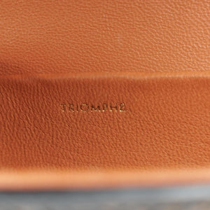 Pre-owned Celine Claude Triomphe Brown PVC coated canvas shoulderbag | stylenewstar