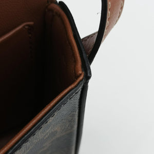 Pre-owned Celine Claude Triomphe Brown PVC coated canvas shoulderbag | stylenewstar
